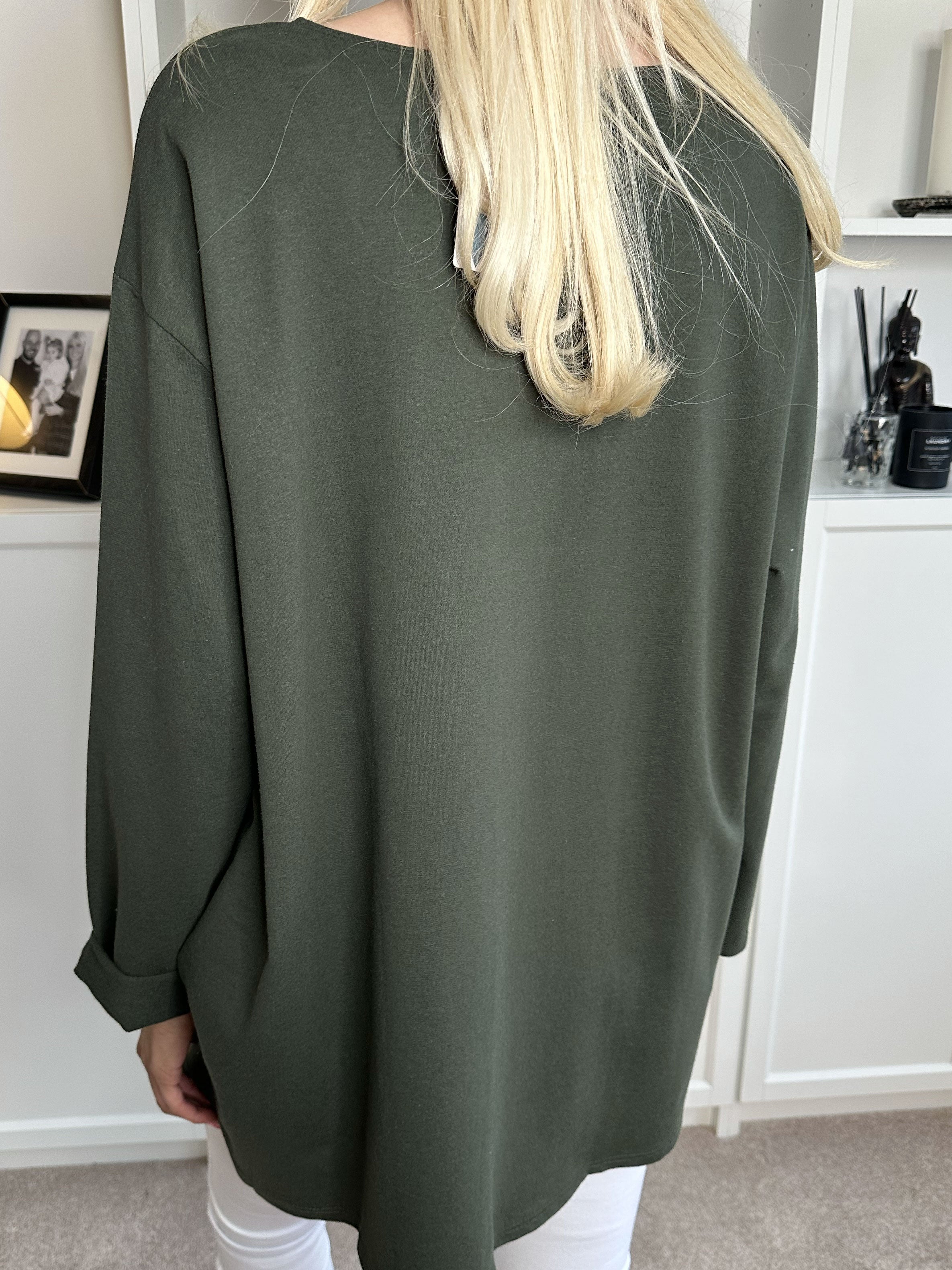 Limitless - Joggingbluse i bomuld med tekst og similisten